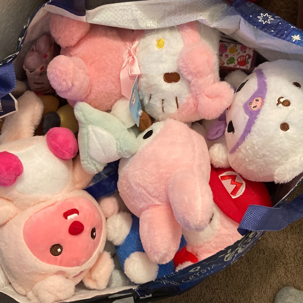 Plush Toy Bundle - Pink and White